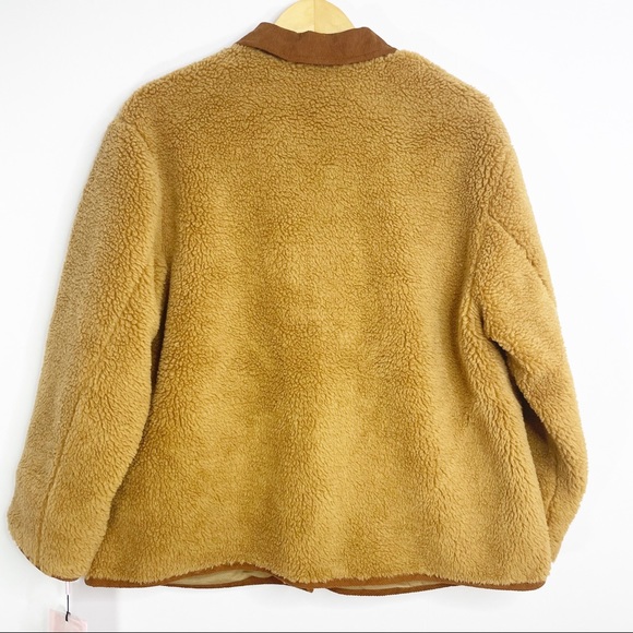 Anthropologie VIRGINIA Soft Sherpa Shirt Jacket Shacket 1X - Picture 9 of 14